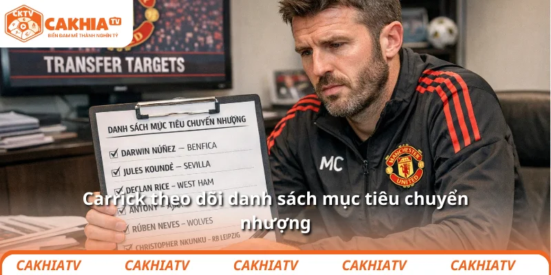 Carrick muốn hớt tay Chelsea vụ Vitor Roque trước giờ chốt 2 Carrick theo dõi danh sách mục tiêu chuyển nhượng
