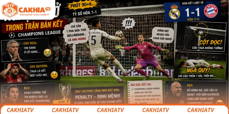 Khoảnh khắc nghẹt thở trong trận bán kết Champions League